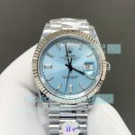 8+ Factory Swiss Copy Rolex Ice Blue Day-Date Gain Weight Stainless Steel Watch 40mm 